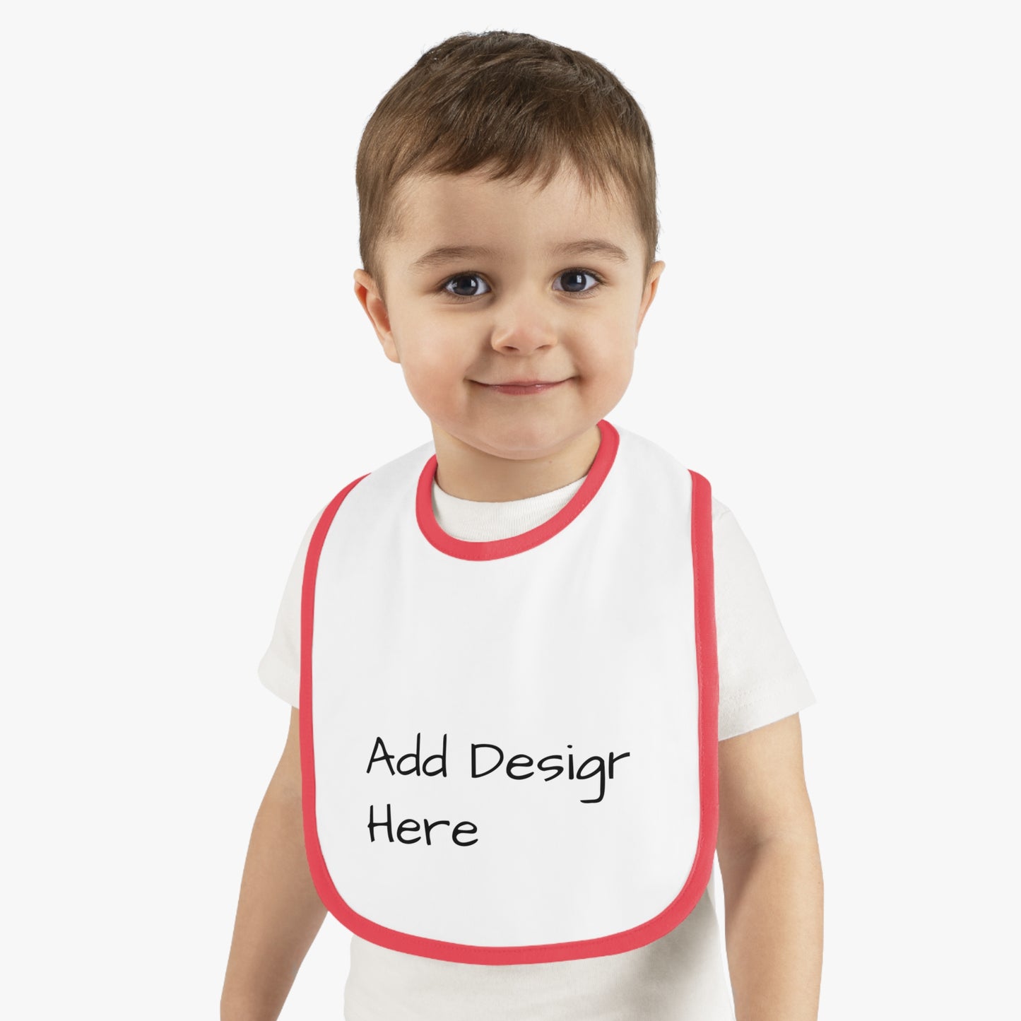 Baby Contrast Trim Jersey Bib