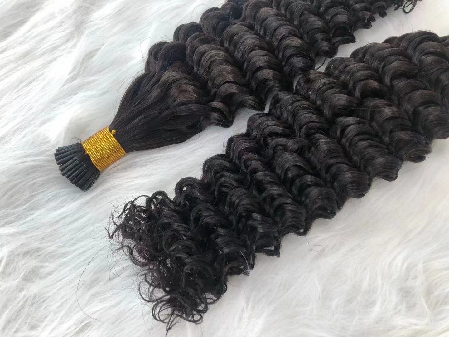 10A Brazilian Deep Wave Human Hair i Tip Microlinks Braiding Human Hair