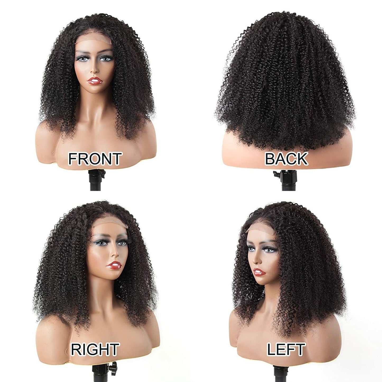 Afro Kinky Curly Lace Closure Human Hair Wigs