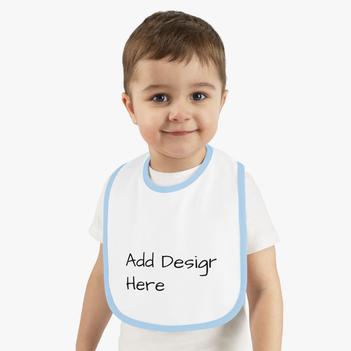 Baby Contrast Trim Jersey Bib