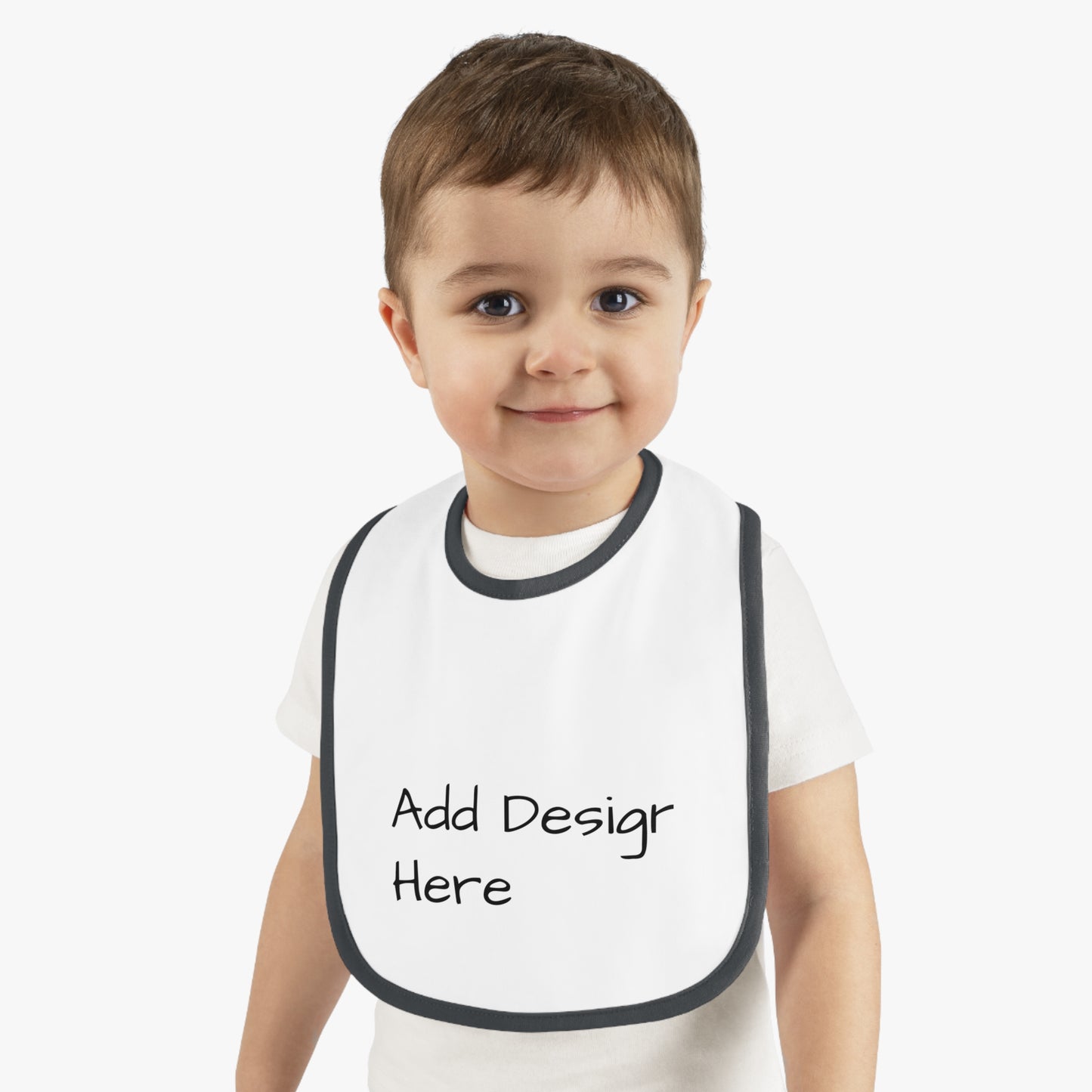 Baby Contrast Trim Jersey Bib