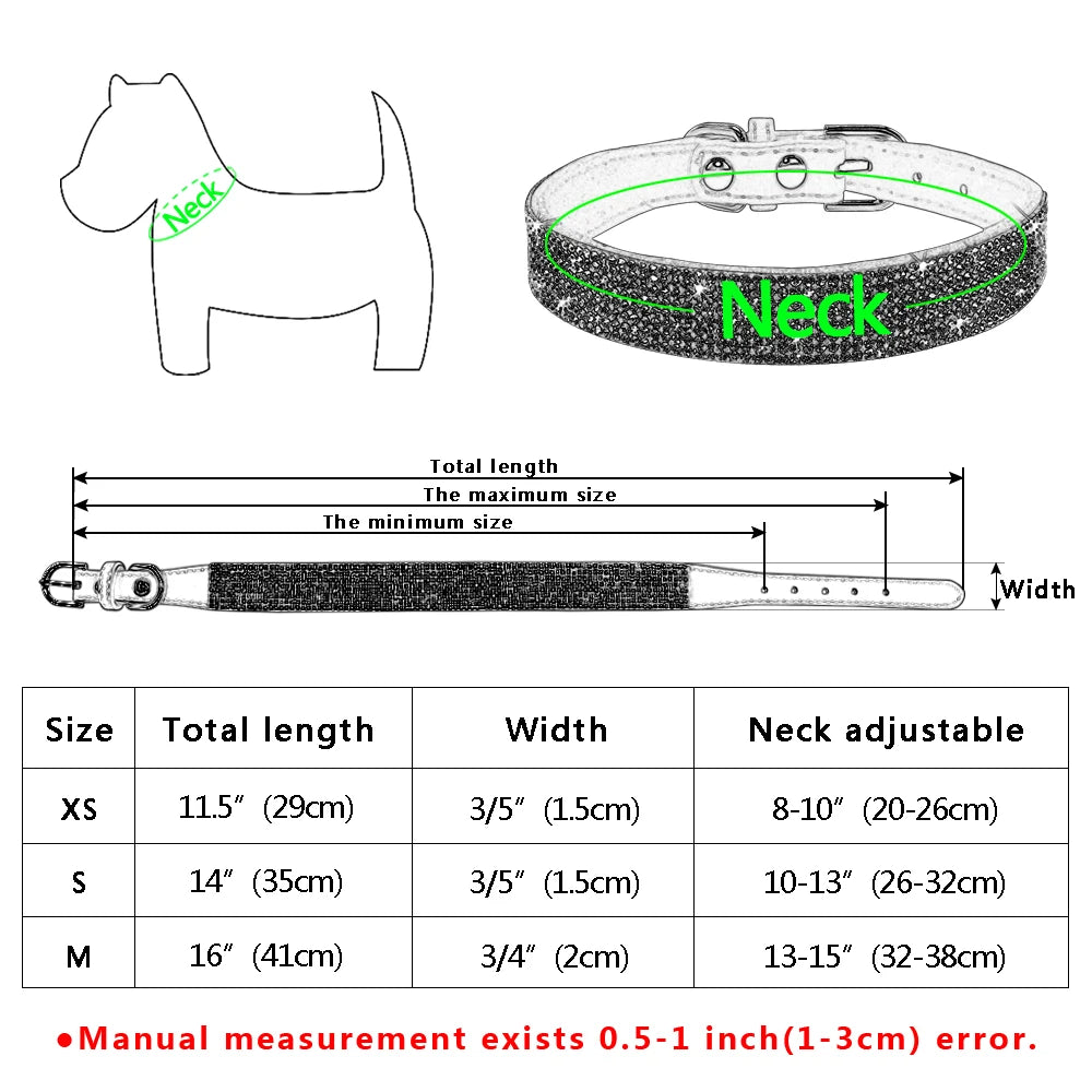 Bling Rhinestone Collar for Small/Medium Pets