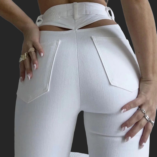 Sexy Hips Out High Waist Flare Jeans