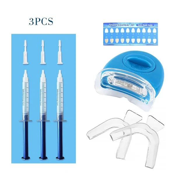 Professional Teeth Whitening Kit with Peroxide Gel and LED Light