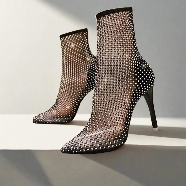 Talk Of the Town Crystal Rhinestone Boots