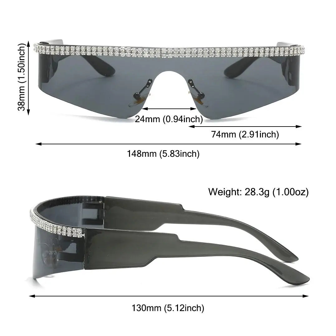 Y2k Rimless Diamond Sunglasses