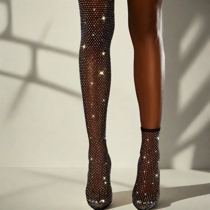 Talk Of the Town Crystal Rhinestone Boots