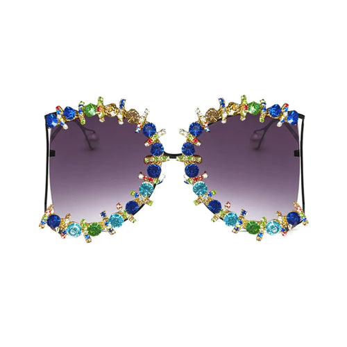 Rhinestone Flower Sunglasses