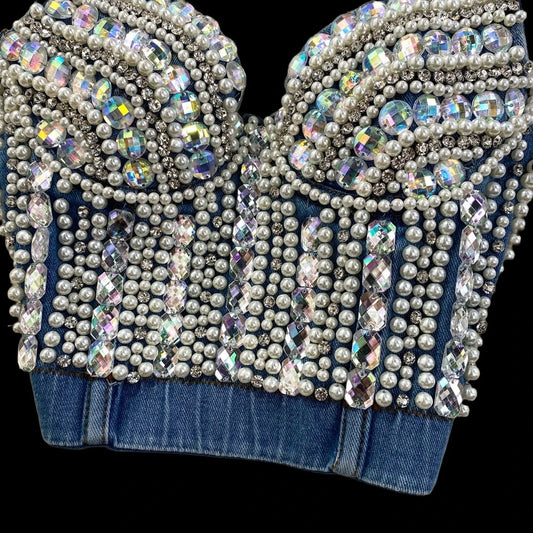 Shine Like a Diamond Denim Corset