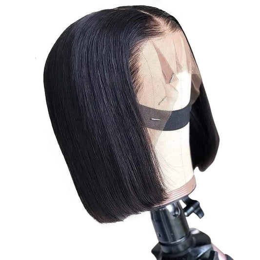 180% Density Straight Natural Remy Lace Front Human Hair Wig