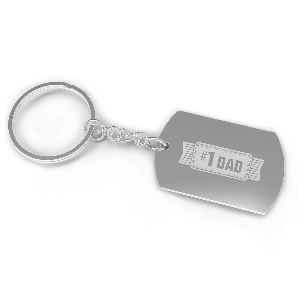 #1 Dad Key Chain