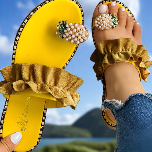 Island Gyal Pineapple Slippers