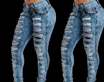 Cara High Waist Ripped Jeans