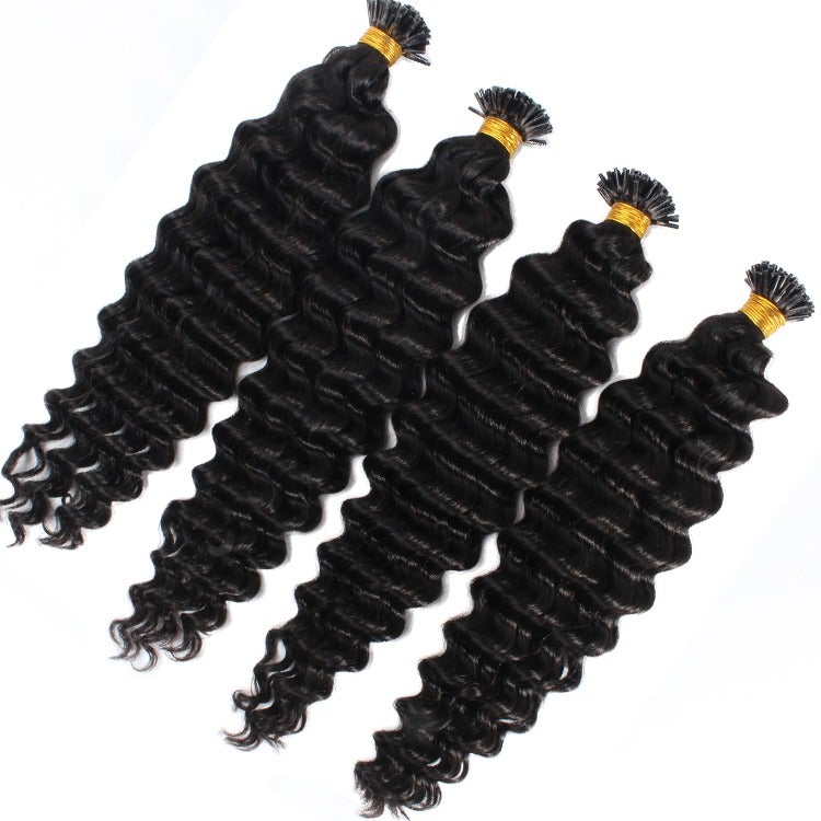 10A Brazilian Deep Wave Human Hair i Tip Microlinks Braiding Human Hair