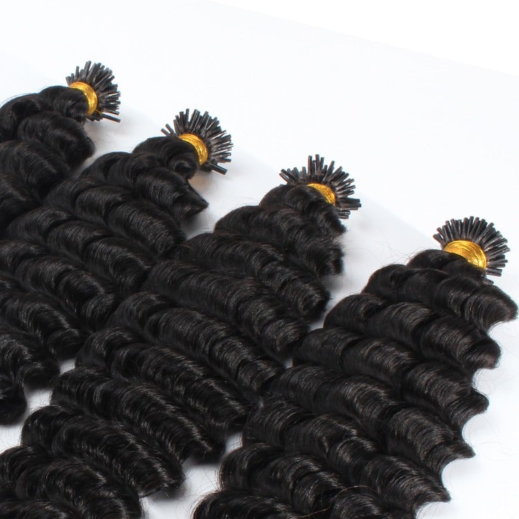 10A Brazilian Deep Wave Human Hair i Tip Microlinks Braiding Human Hair