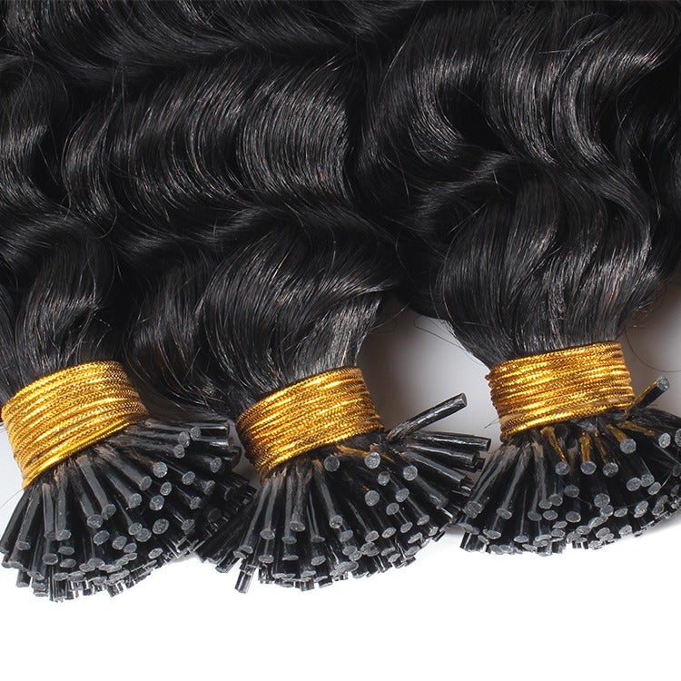 10A Brazilian Deep Wave Human Hair i Tip Microlinks Braiding Human Hair