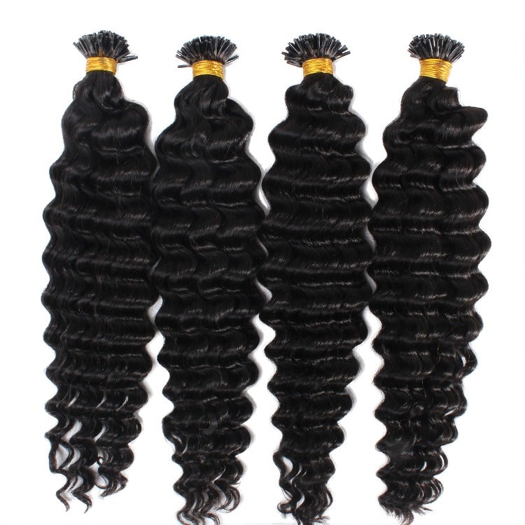 10A Brazilian Deep Wave Human Hair i Tip Microlinks Braiding Human Hair